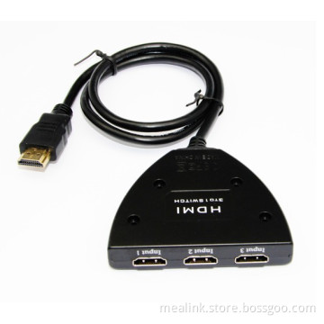 1080P 3X1 HDMI Switcher with Short HDMI Cable